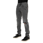 Dolce & Gabbana Gray Cotton Logo Plaque Denim Jeans PAN76344-48