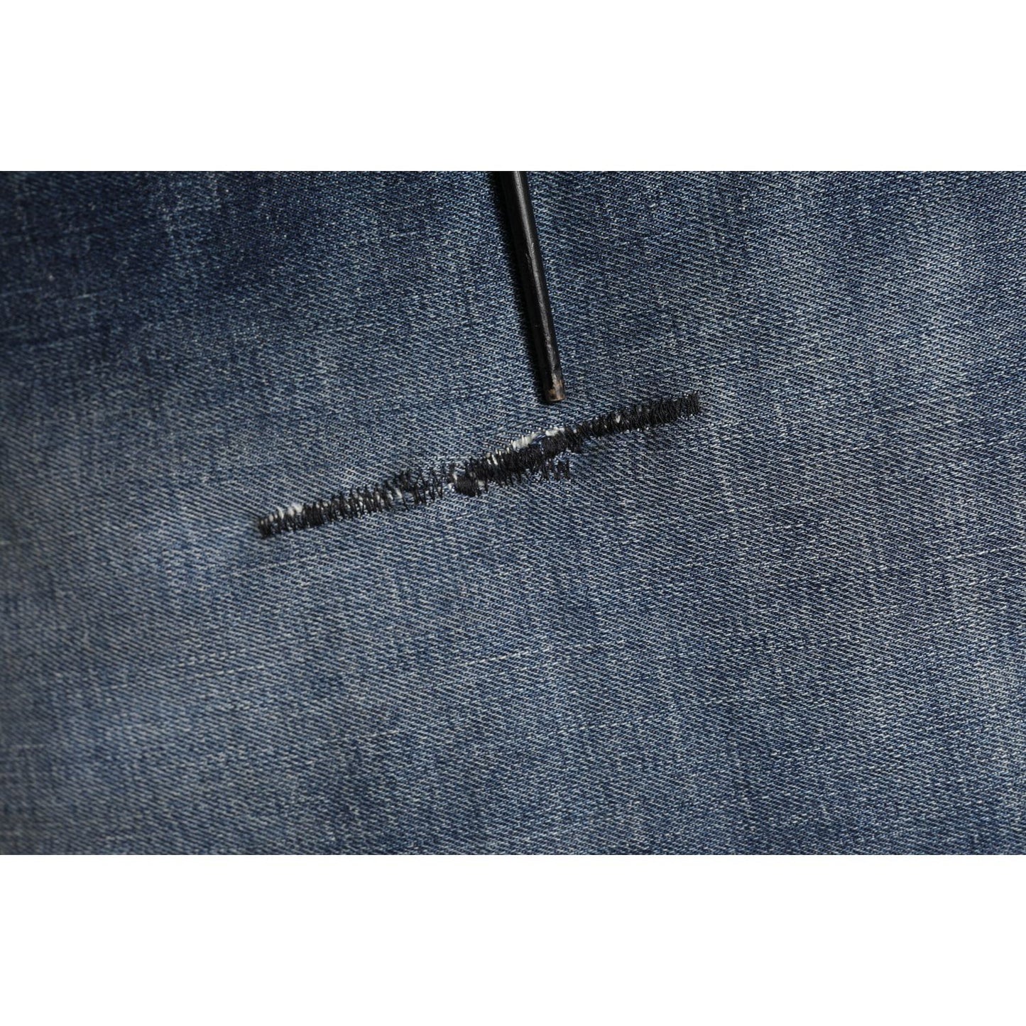 Dolce & Gabbana Blue Washed Skinny Logo Plaque Men Denim Jeans PAN76366-48