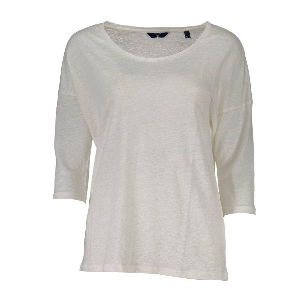 Gant White Linen Tops & T-Shirt GA-4118-L