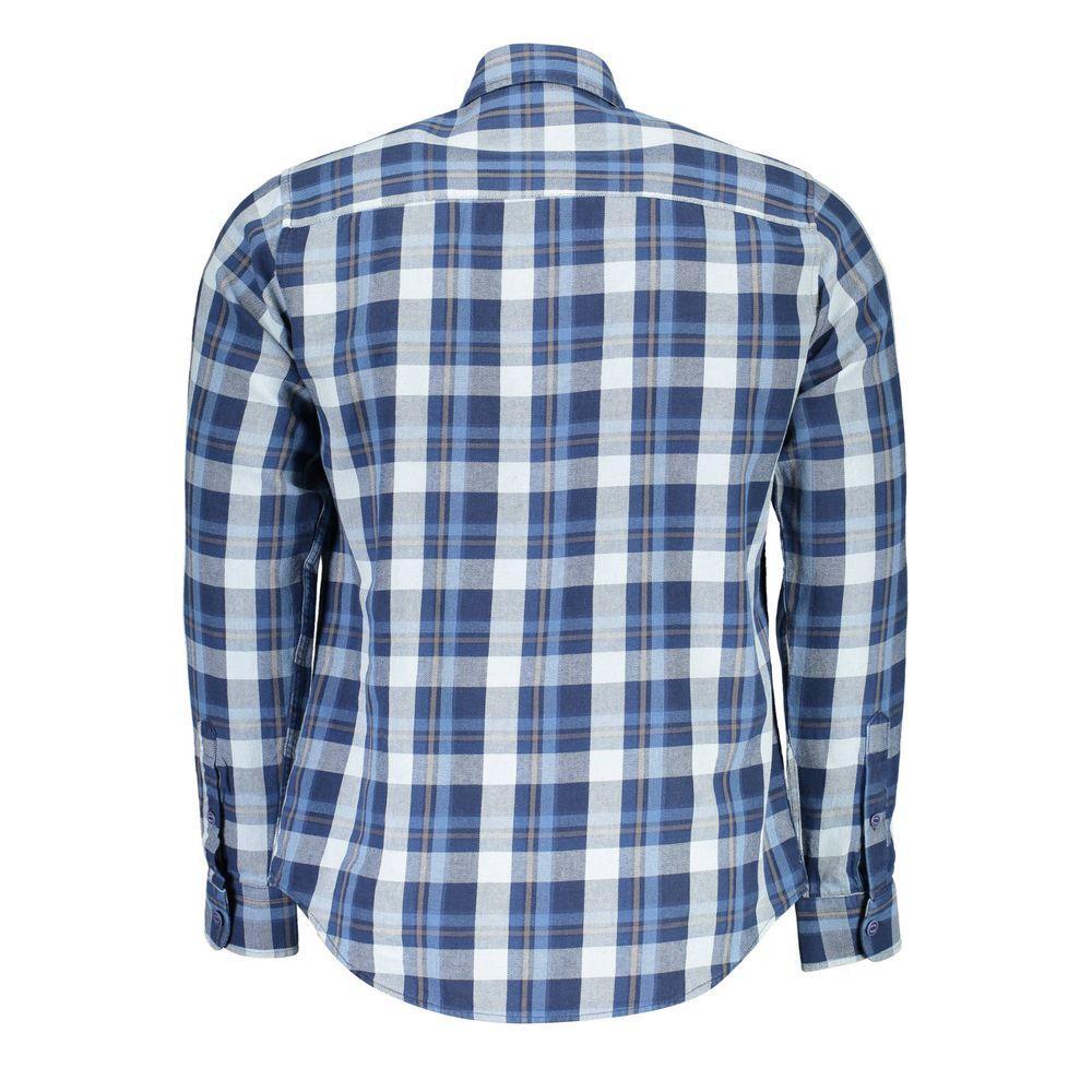 North Sails Blue Cotton Shirt NO-16382-XL