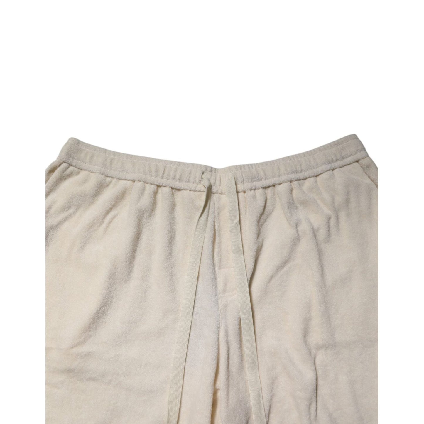 Dolce & Gabbana Ivory Cotton Men Bermuda Sweatshorts Shorts PAN76427-60