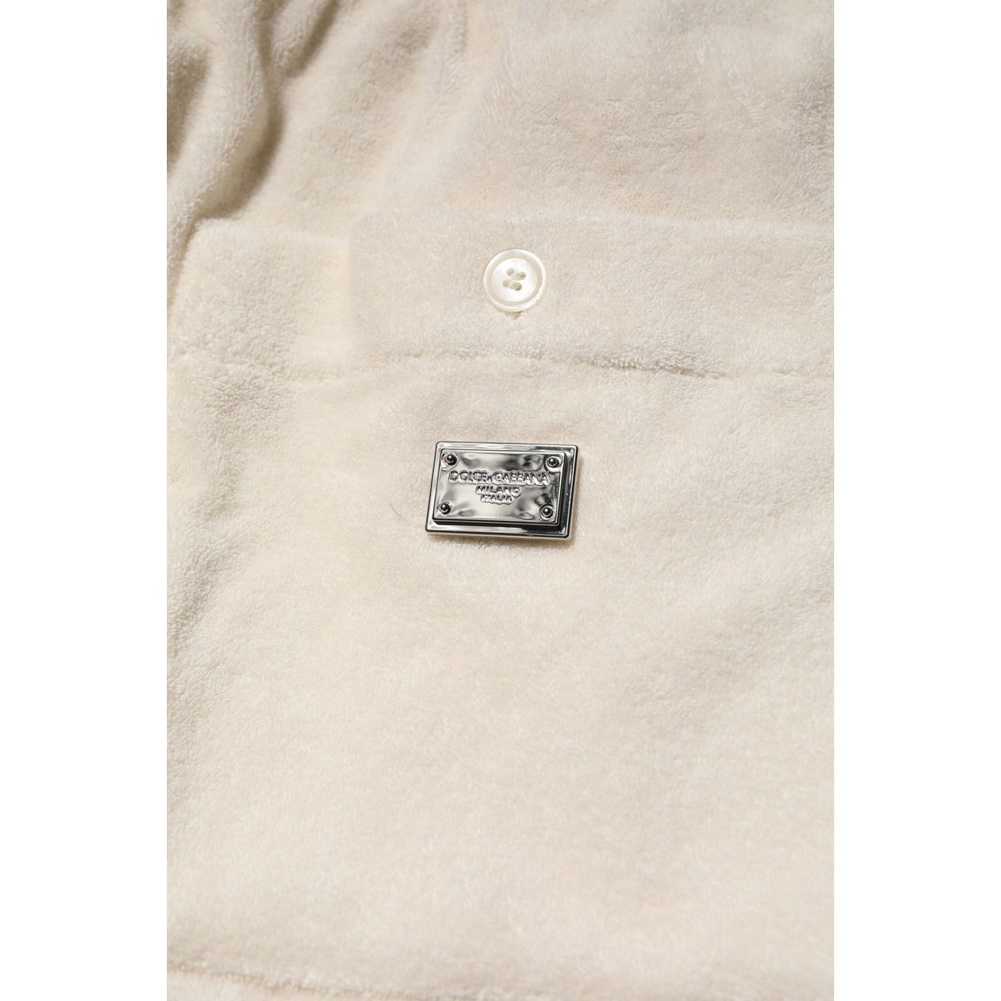 Dolce & Gabbana Ivory Cotton Men Bermuda Sweatshorts Shorts PAN76427-60