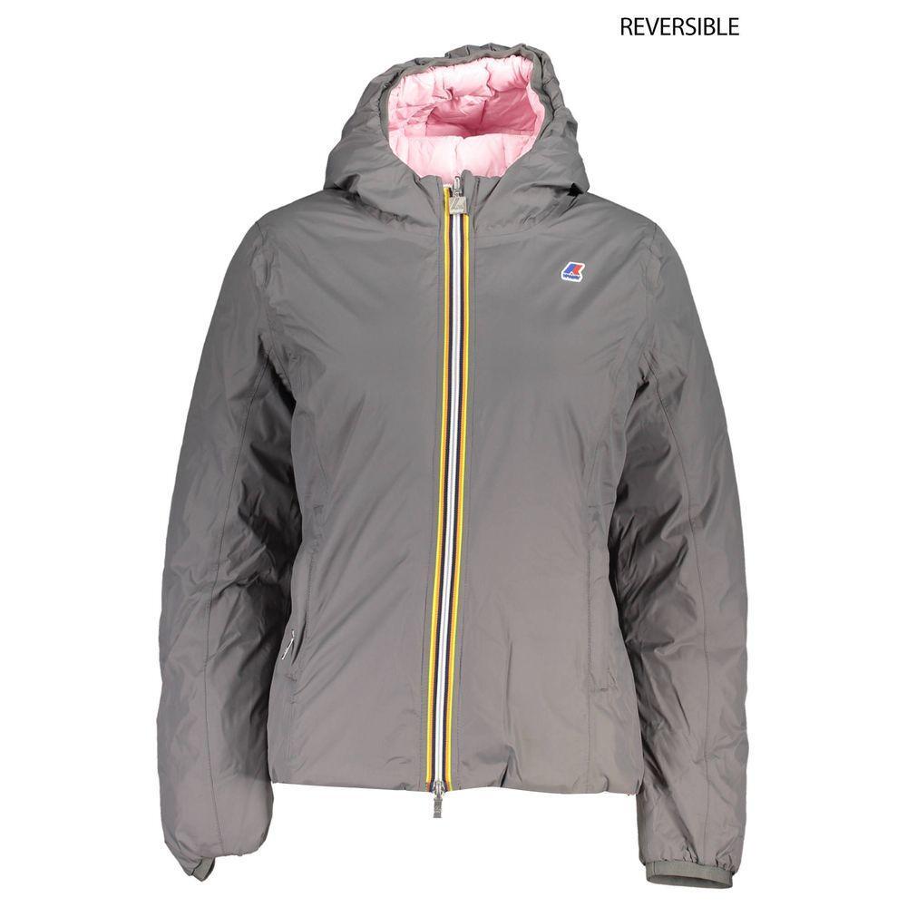 K-WAY Gray Polyamide Jackets & Coat KW-22235-XS