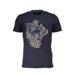 Cavalli Class Blue Cotton T-Shirt CA-22246-XXL