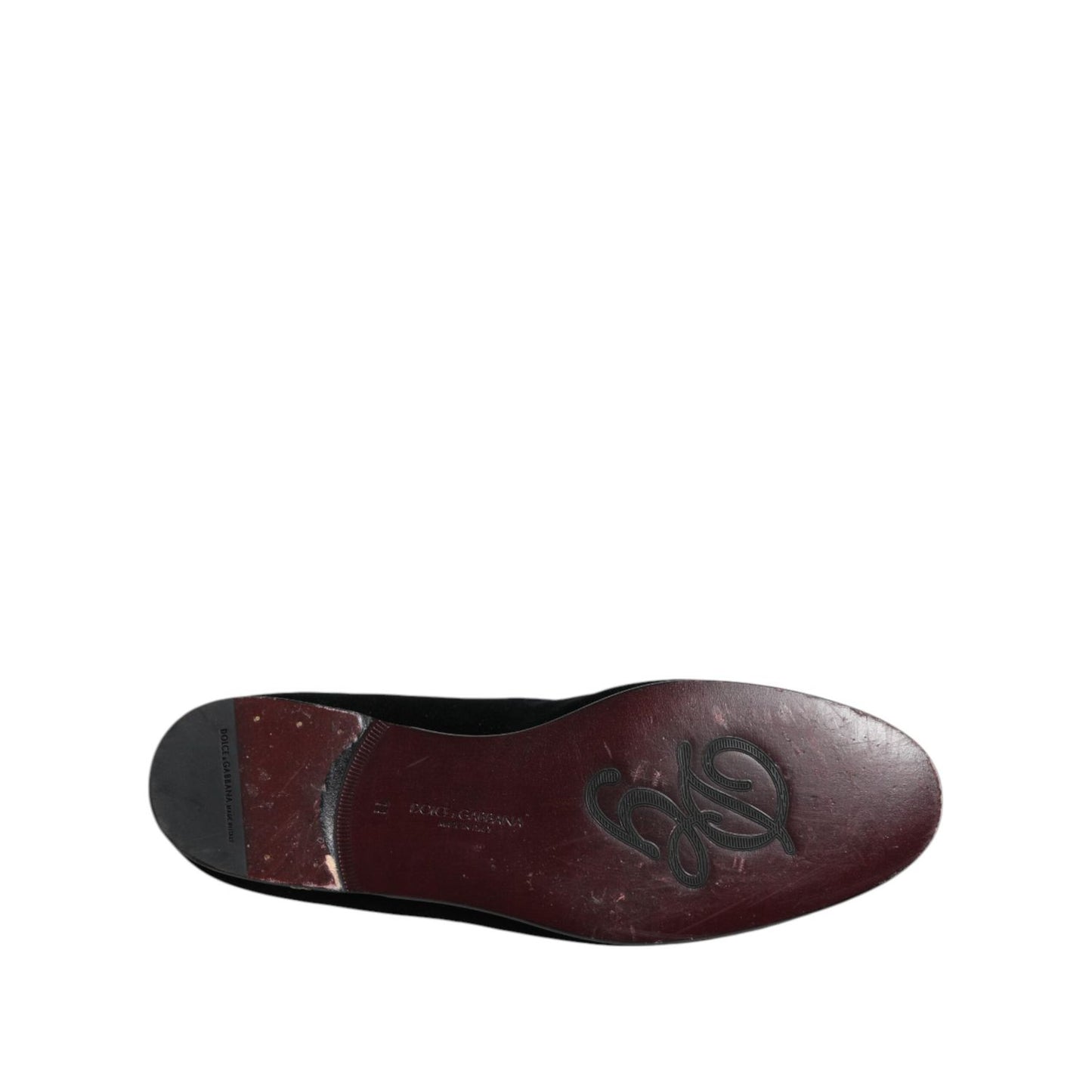 Dolce & Gabbana Black Velvet Crystal Crown Formal Dress Shoes