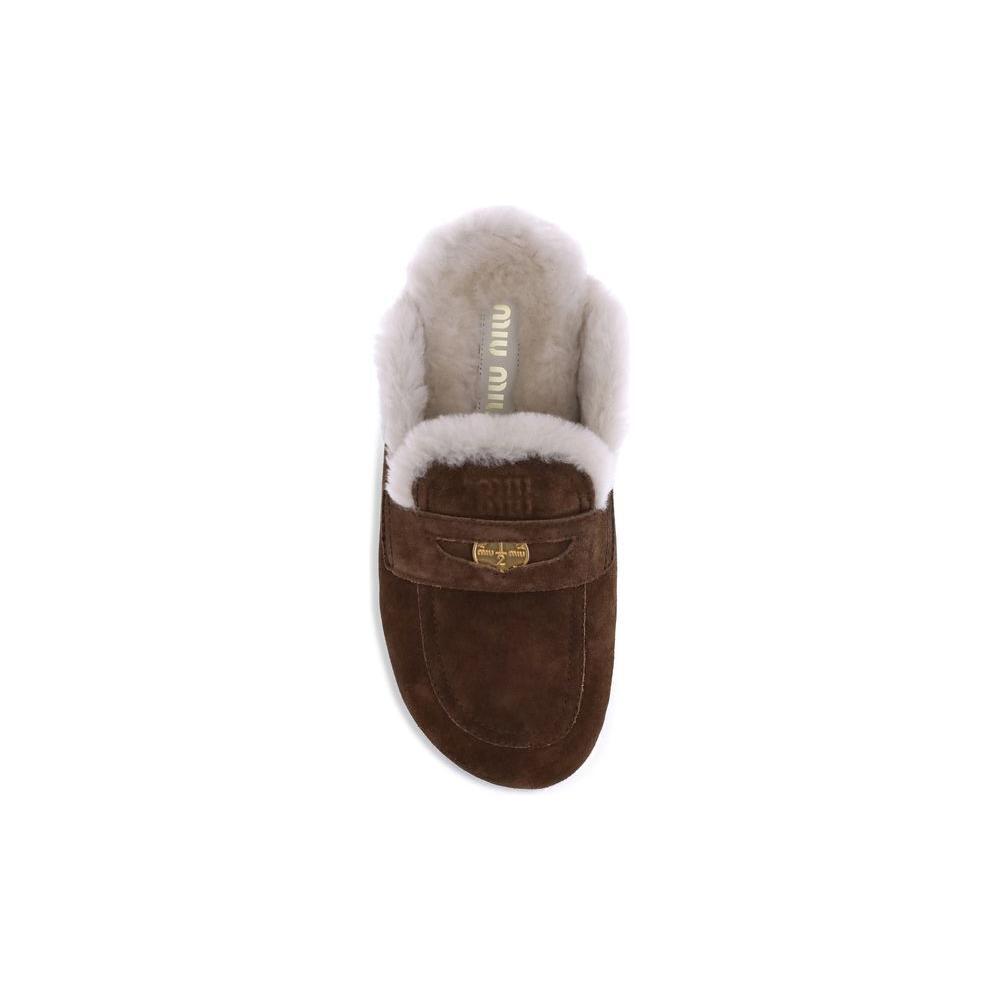 Miu Miu Shearling Mules MI-5D058EFD010Z0GF0324-EU40/US10