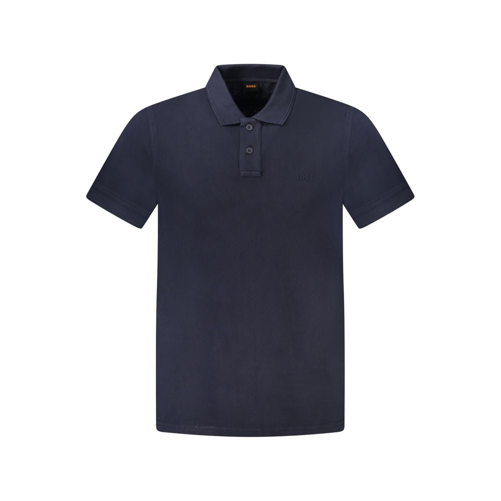 Hugo Boss Blue Cotton Polo Shirt BO-33104-XL