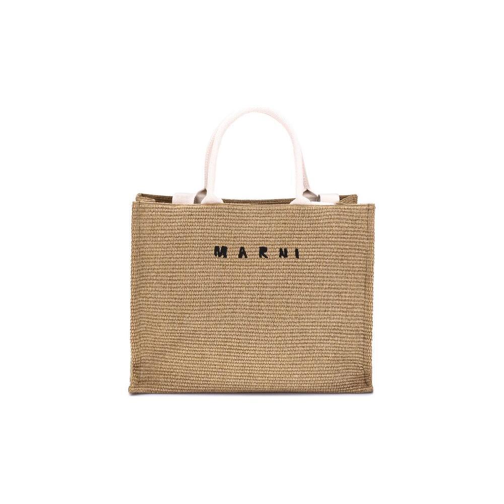 Marni Raffia-effect Tote Bag MASHMP0078U0P3860Z0R42BB