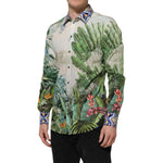 Dolce & Gabbana Multicolor Jungle Print GOLD Formal Shirt THS90419-40
