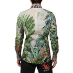 Dolce & Gabbana Multicolor Jungle Print GOLD Formal Shirt THS90419-40