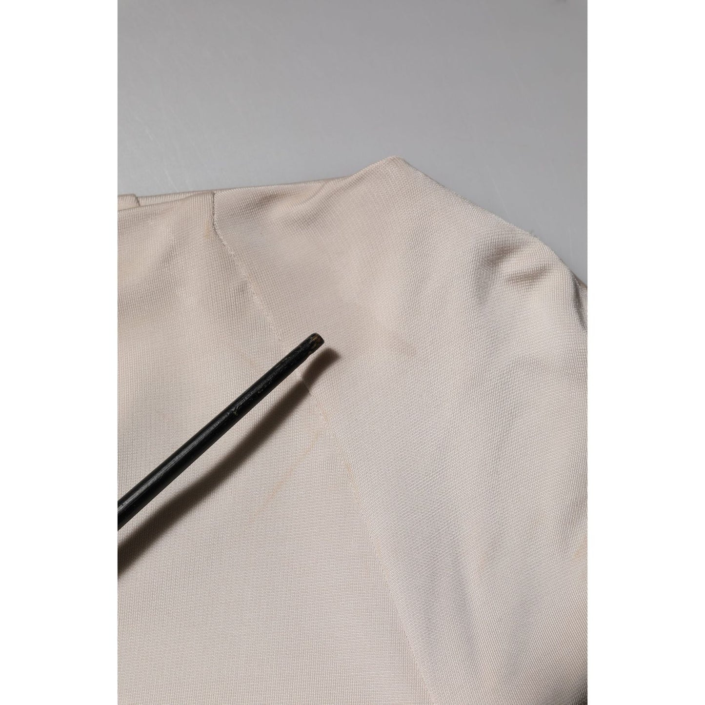 Roberto Cavalli Ivory Viscose Sheath Knee Length Dress DR81527-1