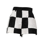 Dolce & Gabbana Black White Floral Brocade Hot Pants Shorts PAN75551-40