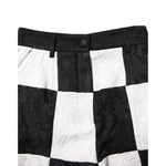 Dolce & Gabbana Black White Floral Brocade Hot Pants Shorts PAN75551-40