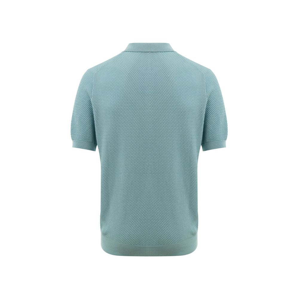 Gran Sasso Blue Cotton Polo Shirt GR-942420051436-IT50 | L