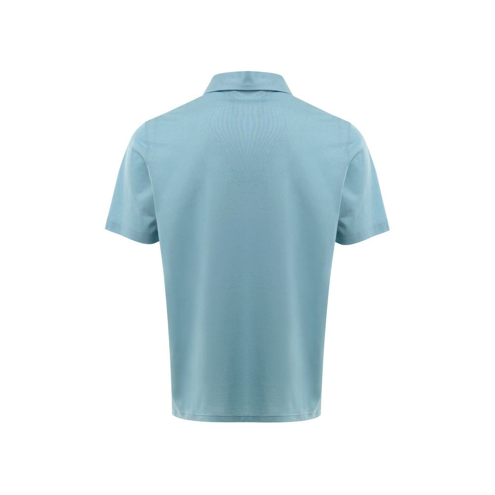 Gran Sasso Blue Cotton Polo Shirt GR-944420051436-IT50 | L