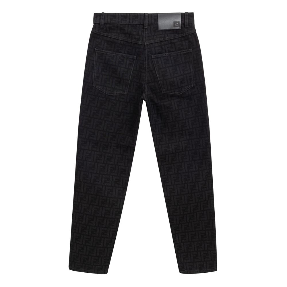 Fendi Black Cotton Jeans Denim FE-8969676-IT38|XS