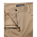 Dolce & Gabbana Beige Mid Waist Cargo Tapered Pants