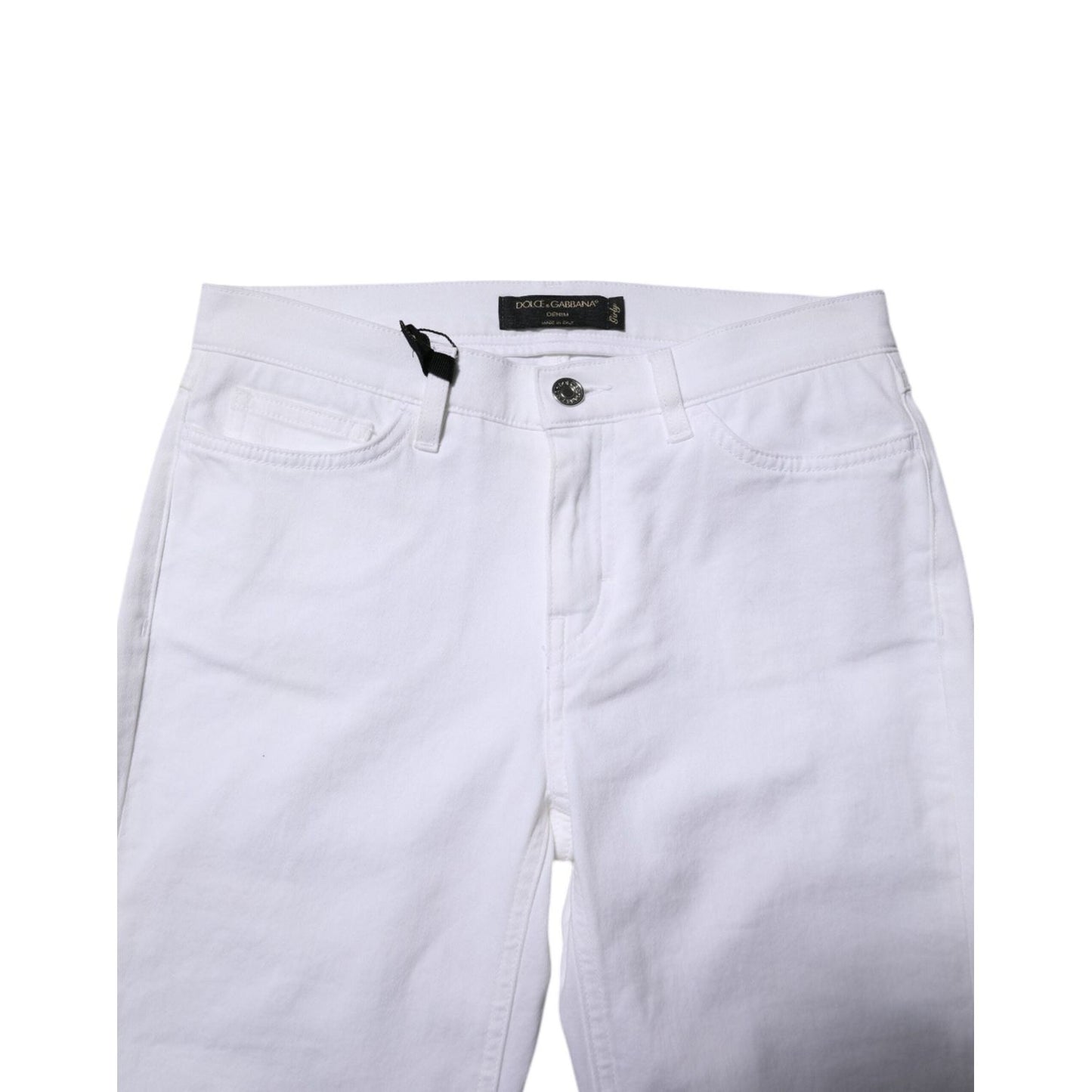 Dolce & Gabbana White GRACE Mid Waisted Skinny Denim Jeans PAN75964-40