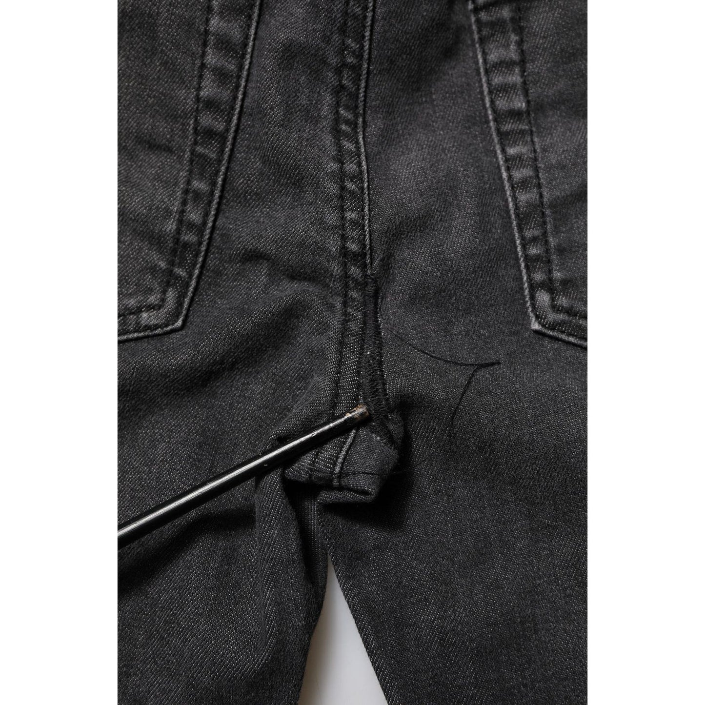 Dolce & Gabbana Black Cotton Low Waist Skinny Denim Jeans PAN76147-36