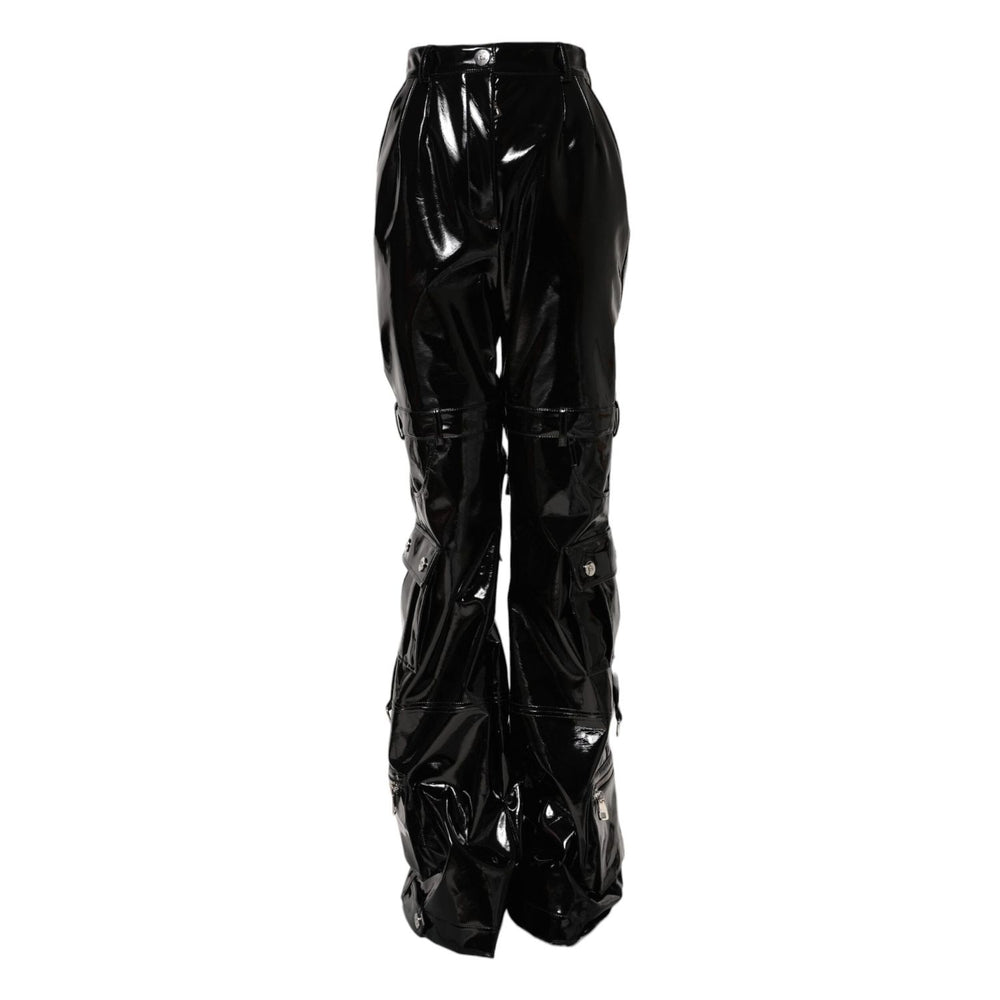 Dolce & Gabbana Black High Waist Cargo Bootcut Pants PAN76513-40