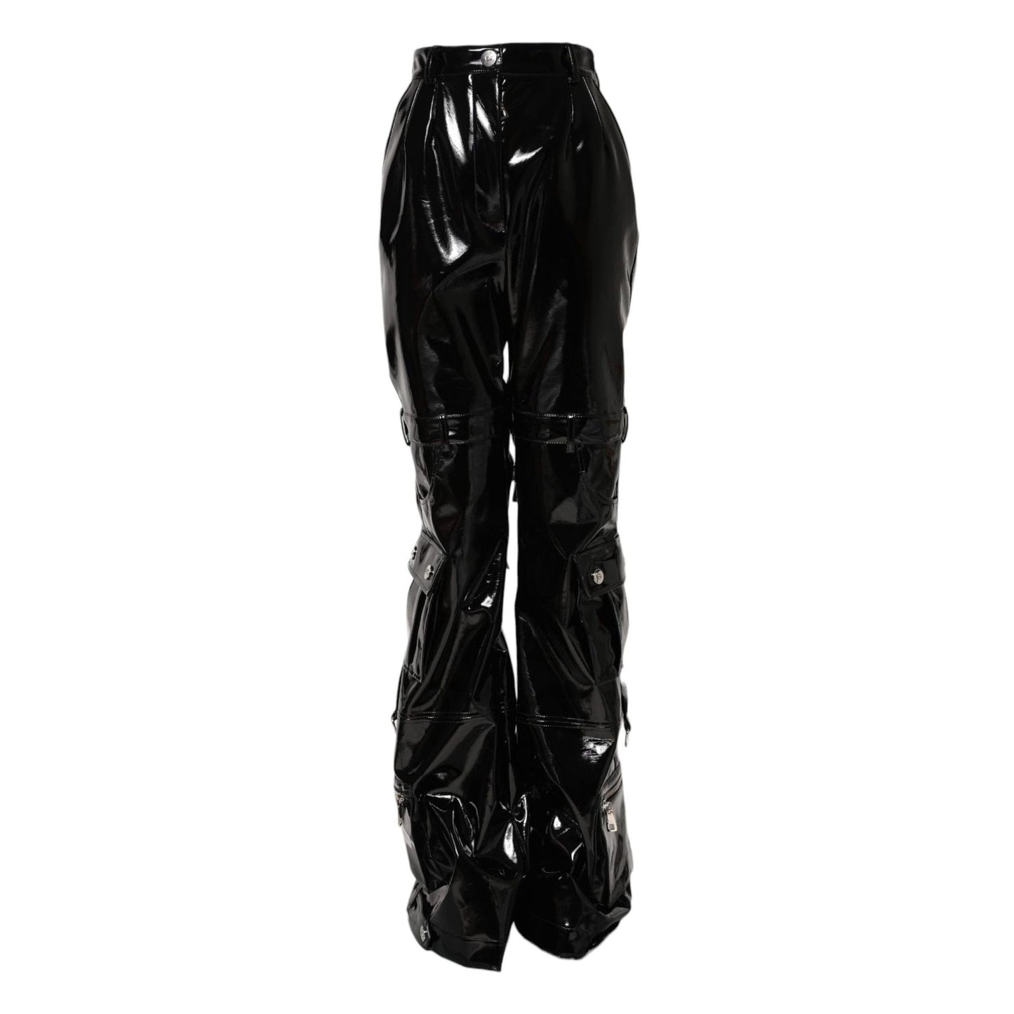 Dolce & Gabbana Black High Waist Cargo Bootcut Pants PAN76513-40