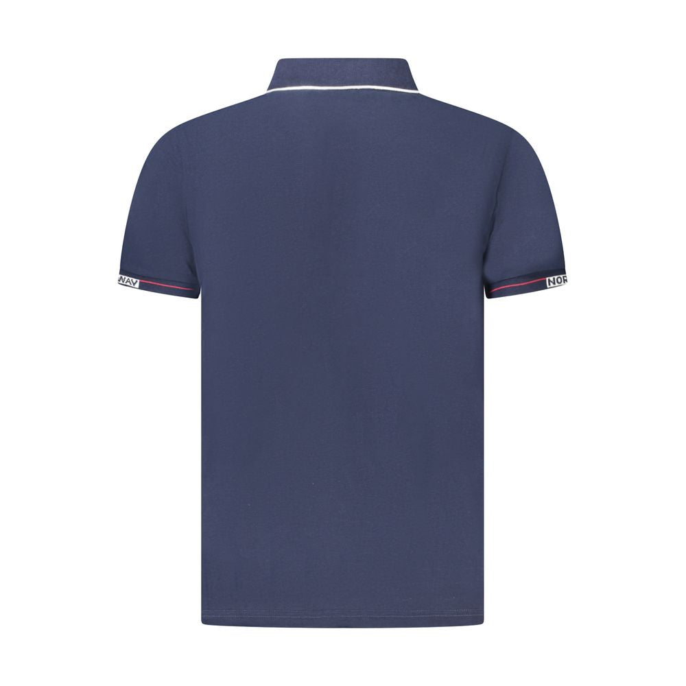 Norway 1963 Blue Cotton Men Polo Shirt NO-38995-M