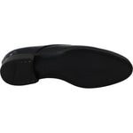 Dolce & Gabbana Elegant Dark Blue Leather Derby Dress Shoes Dolce & Gabbana Black