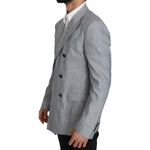 Dolce & Gabbana Blue Flax NAPOLI Jacket Coat Blazer JKT2368-48