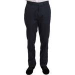 Romeo Gigli Two Piece 3 Button Cotton Blue Solid Suit KOS1434-50