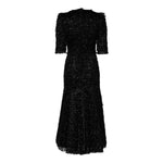 Dolce & Gabbana Metallic Black Polyester A-line Midi Dress DR81729-36