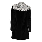 Dolce & Gabbana Black Velvet Lace Collared Embellished Dress DR81773-36