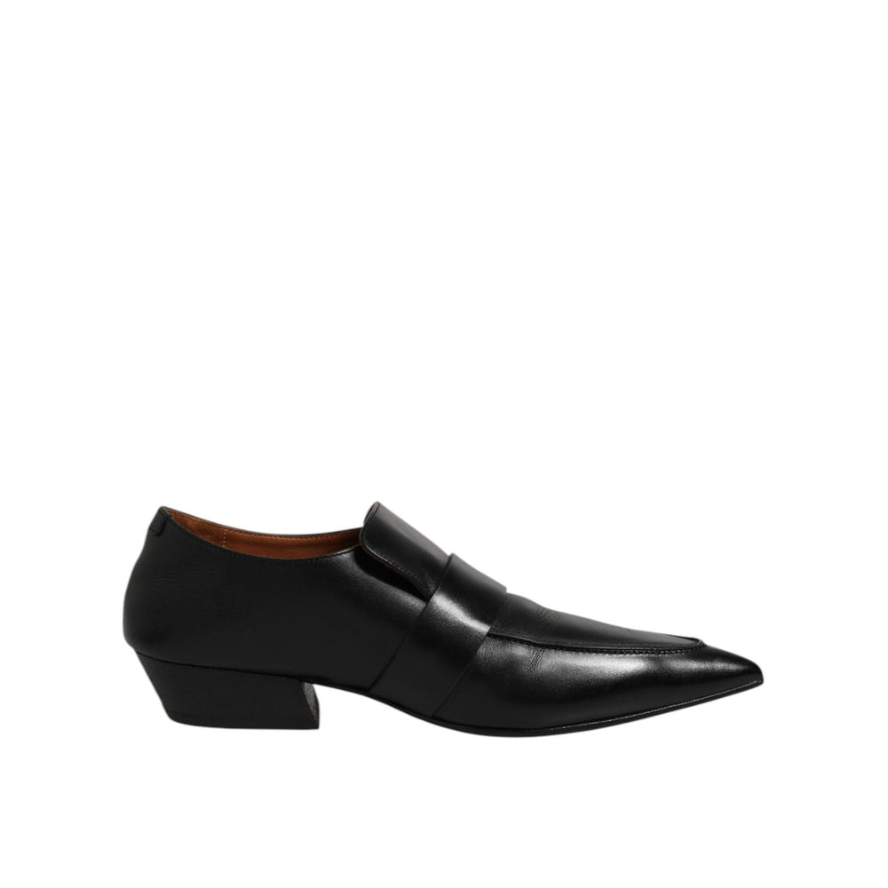 Marsell Black Soft Leather Loafer Pointed Toe Slip On Shoes LA12561-40