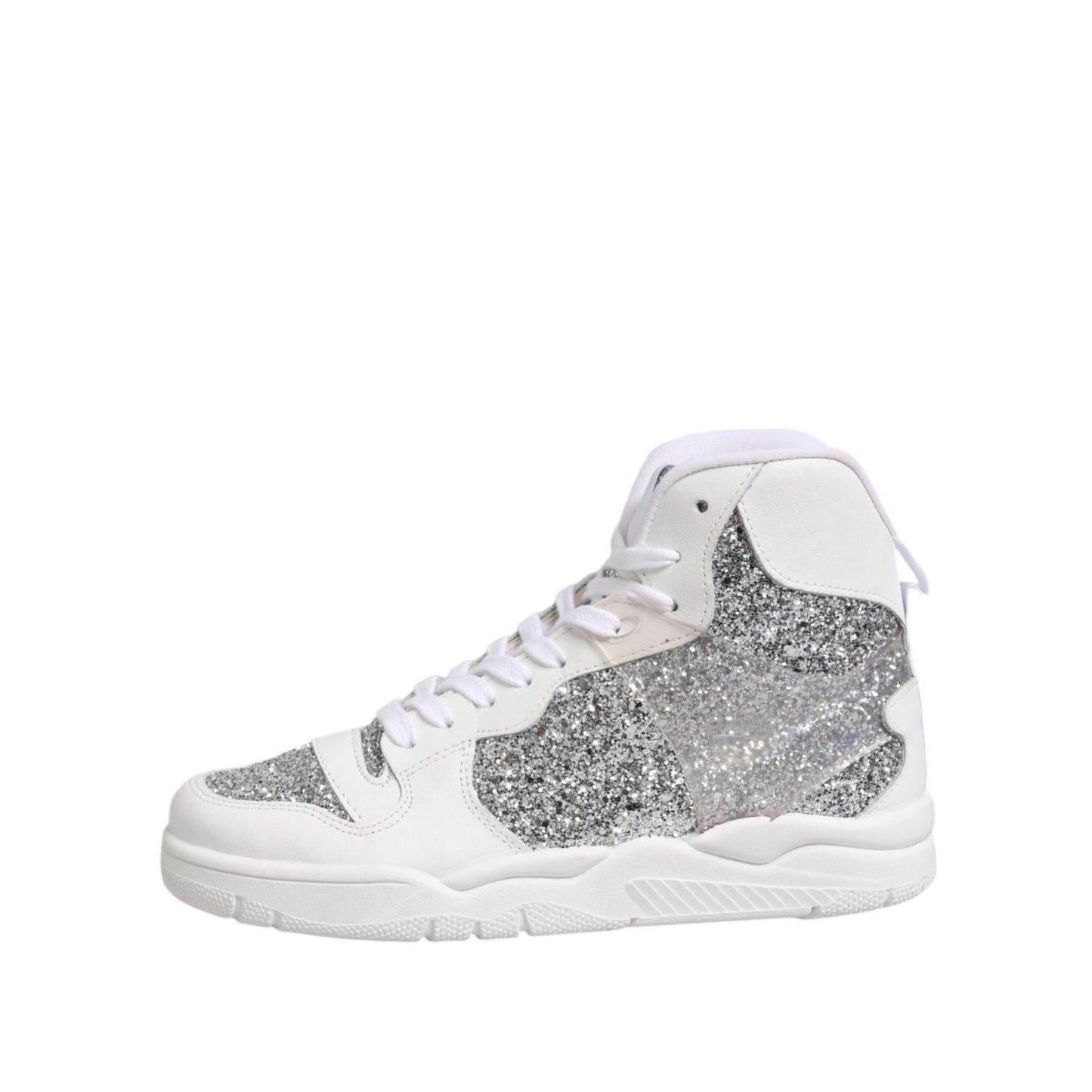 Chiara Ferragni White Silver High Top Women Sneakers Shoes LA12612-39