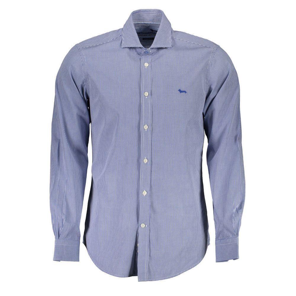 Harmont & Blaine Blue Cotton Shirt HA-14228-XXL