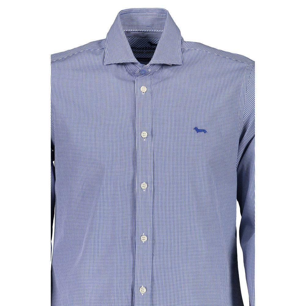 Harmont & Blaine Blue Cotton Shirt HA-14228-XXL