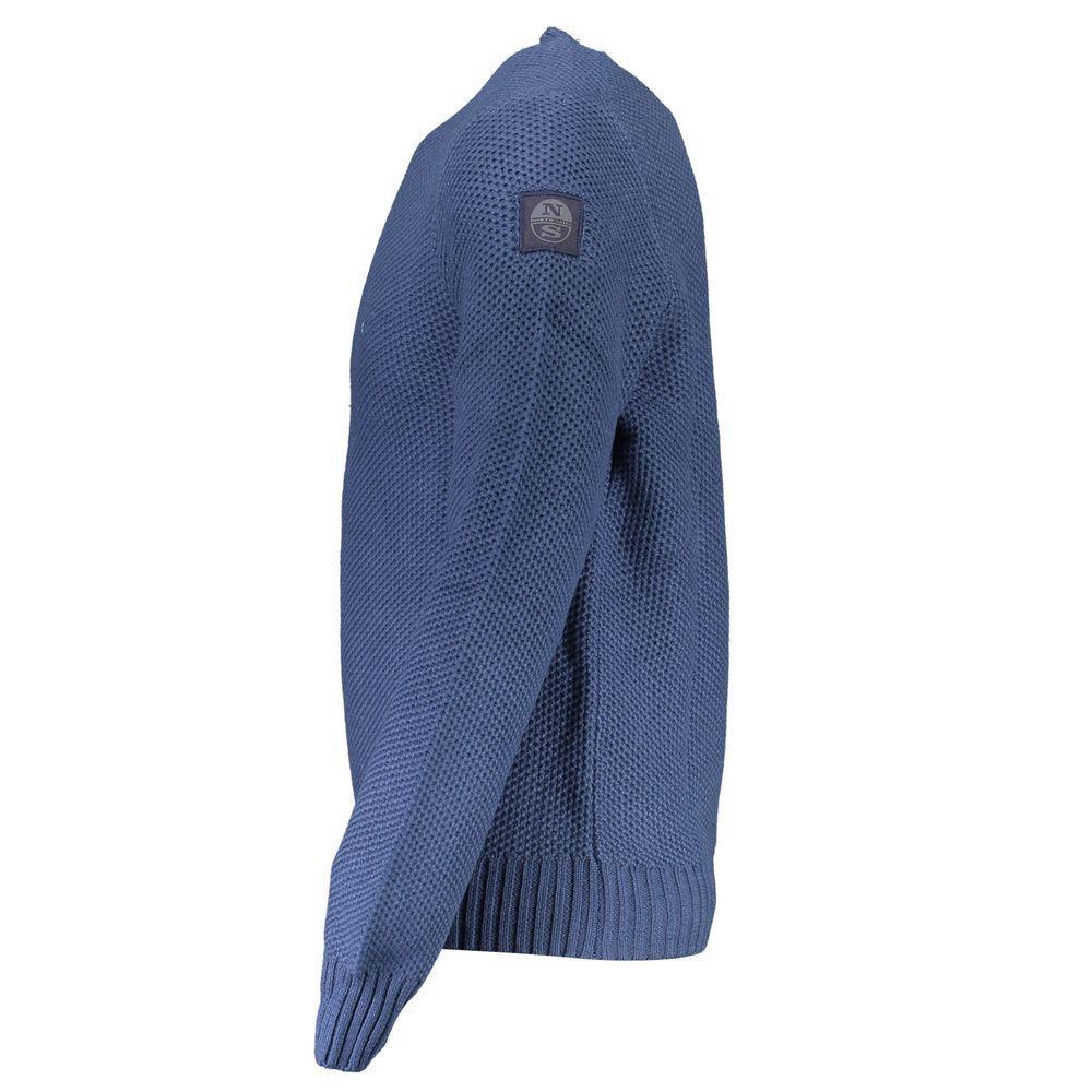North Sails Blue Cotton Sweater NO-16263-XXL