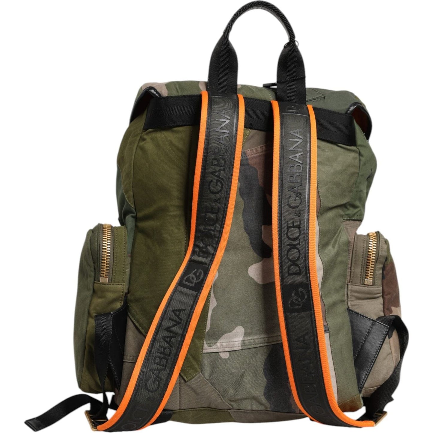 Dolce & Gabbana Military Green Patchwork Rucksack Backpack Bag BAG4641