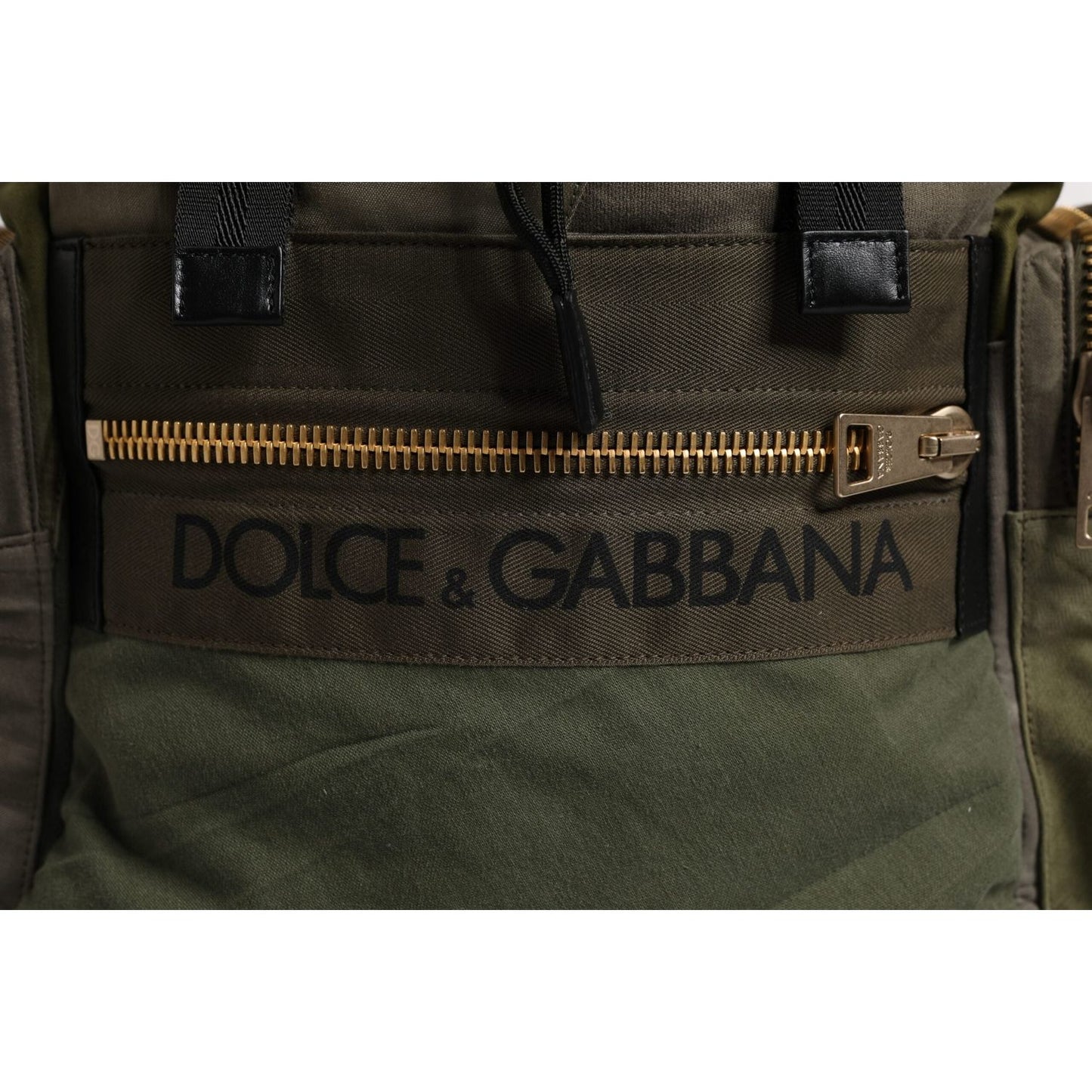 Dolce & Gabbana Military Green Patchwork Rucksack Backpack Bag BAG4641
