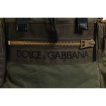 Dolce & Gabbana Military Green Patchwork Rucksack Backpack Bag BAG4641