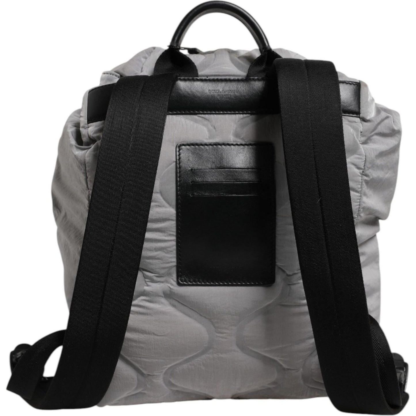 Dolce & Gabbana Gray Milano Print Drawstring Travel Backpack Bag BAG4646