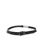 Dolce & Gabbana Black Embellished Metal Logo Buckle Belt BEL9405-90