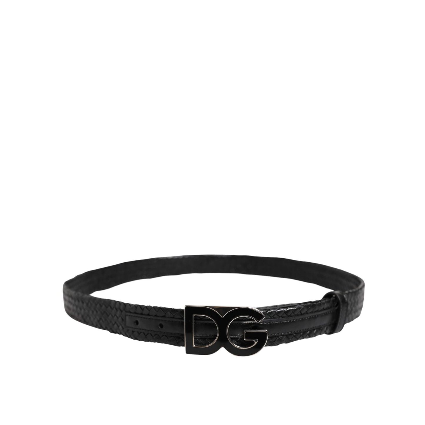 Dolce & Gabbana Black Classic Leather DG Logo Buckle Belt BEL9465-95