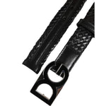 Dolce & Gabbana Black Classic Leather DG Logo Buckle Belt BEL9465-95