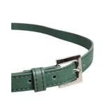 Dolce & Gabbana Dark Green Leather Silver Metal Buckle Belt WMB527-75