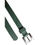 Dolce & Gabbana Dark Green Leather Silver Metal Buckle Belt WMB527-75