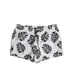Dolce & Gabbana White Black Print Beachwear Shorts Swimwear