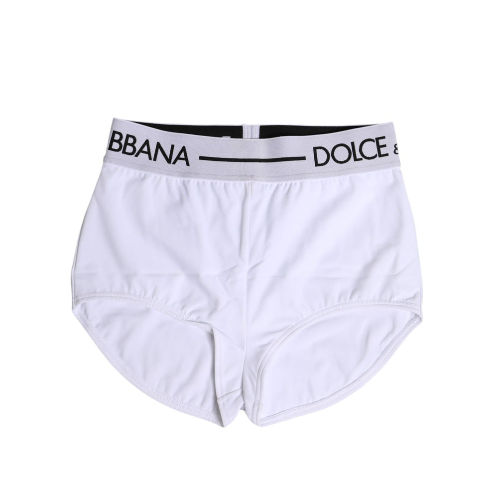 Dolce & Gabbana White Nylon Logo Waistband Boxer Brief Underwear BIK1759-40