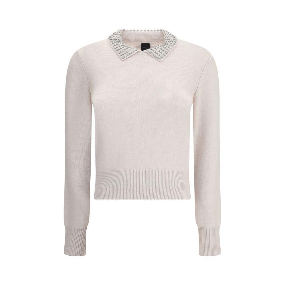 PINKO Rhinestone-decorated collar Sweater PI-105530A2S4I23-M