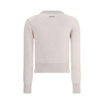 PINKO Rhinestone-decorated collar Sweater PI-105530A2S4I23-M