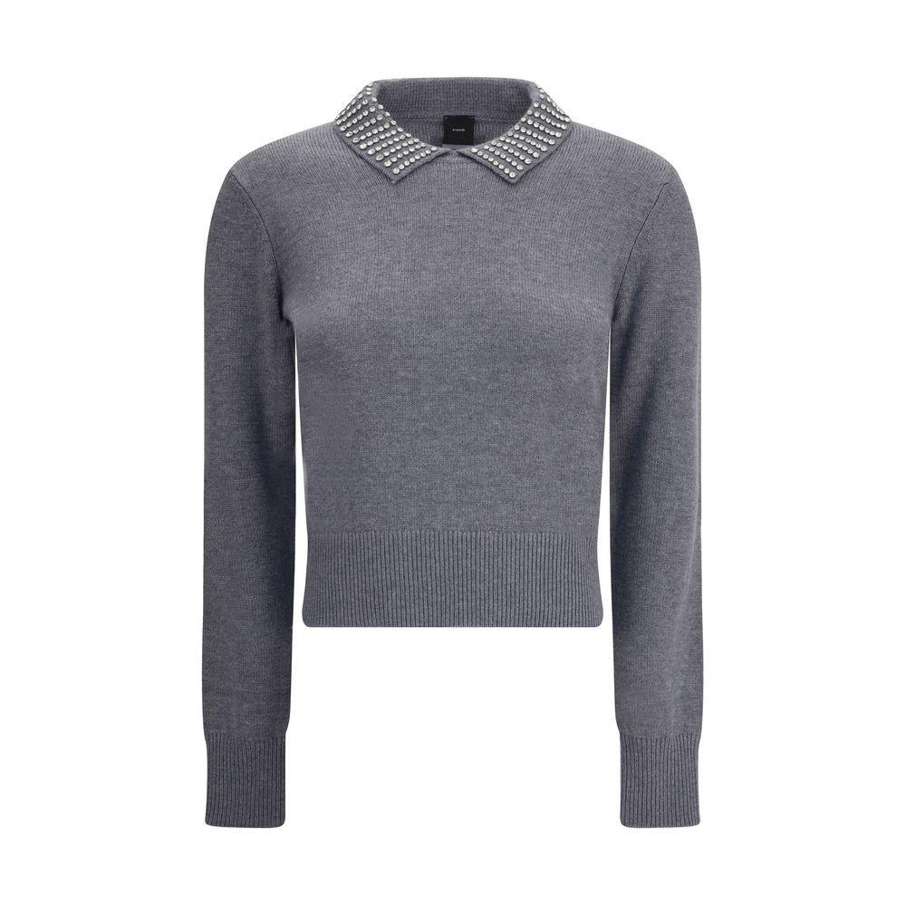 PINKO Rhinestone-decorated collar Sweater PI-105530A2S4II2-L